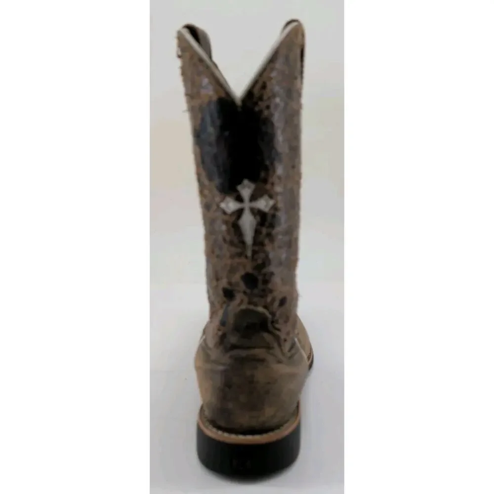Twisted X Youth Top Hand Western Cowboy Boots YTH0001 Elephant Print Size 4M